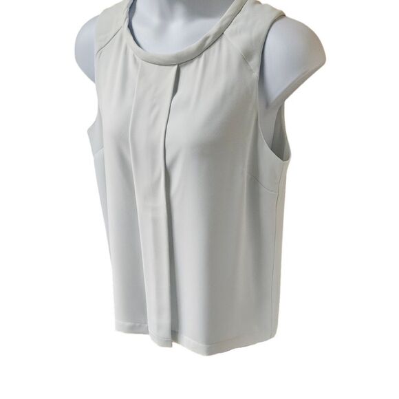BLACK LABEL BY: CHICO'S Women's Size Lg. Cream Colored Pleated Dressy Blouse. - Picture 5 of 15
